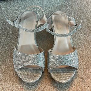 David’s bridal flower girl wedge shoe. Size 2.